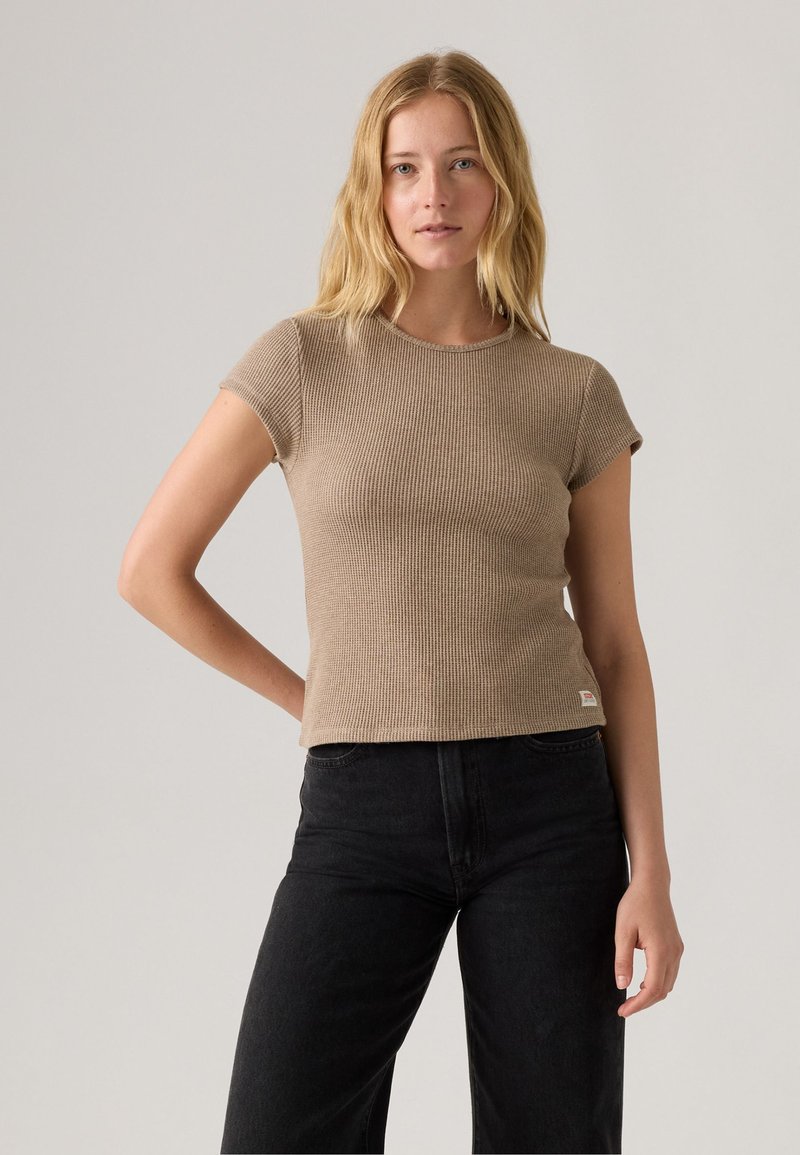 Levi's® DRY GOODS - Triko s potiskem - beige
