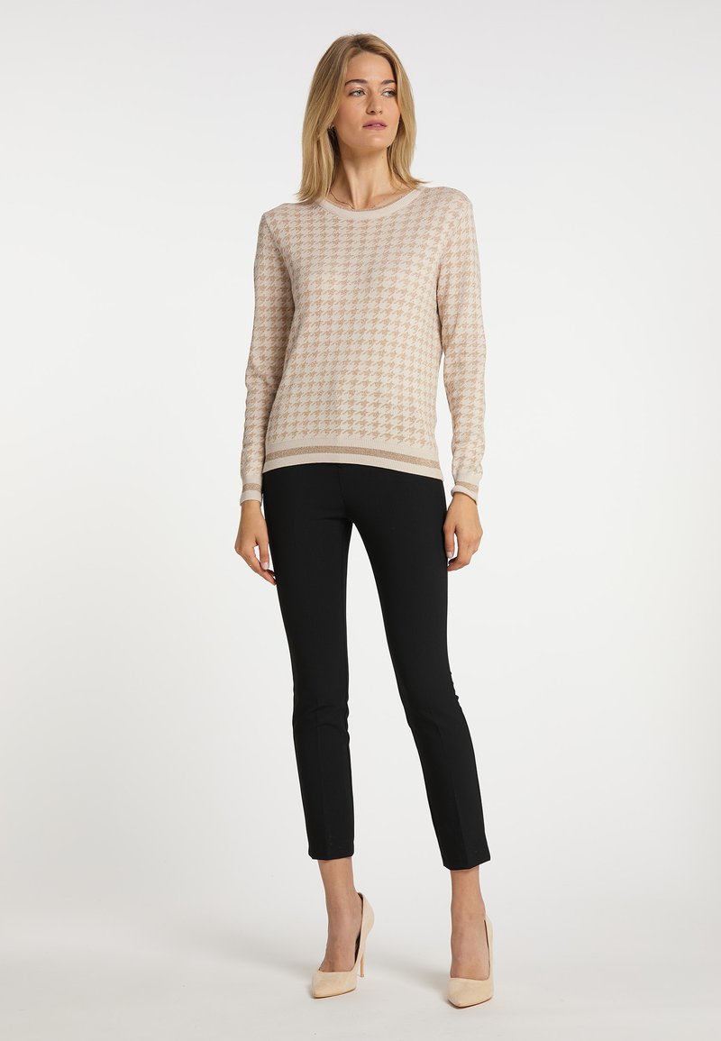 Damen Strickjacken | usha USHA NOWLES Strickpullover creme metallisch/beige - DR18341 Damen Strickjacken | usha USHA NOWLES Strickpullover creme metallisch/beige - DR18341