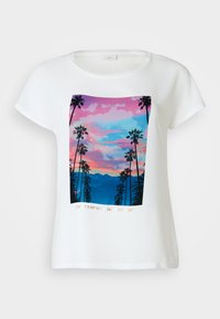 CARKETTY LIFE MIX TEE  - Apdrukāts T-krekls - cloud dancer