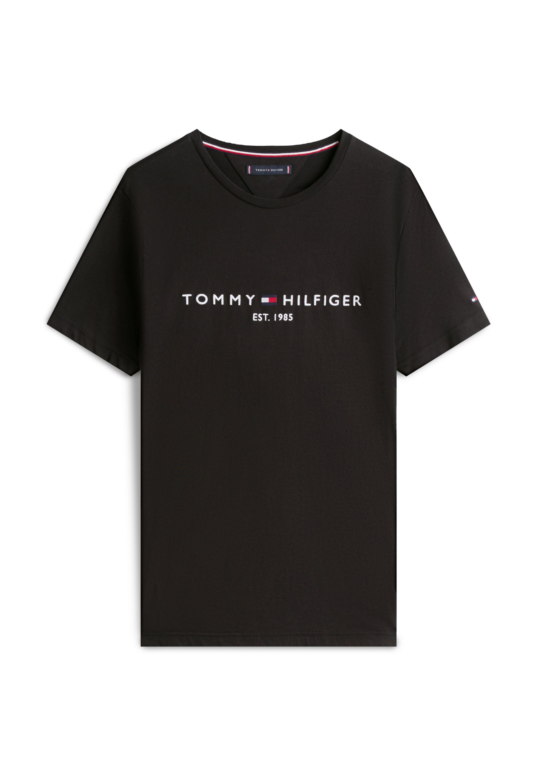 Tommy Hilfiger CORE LOGO TEE - Triko s potiskem - black