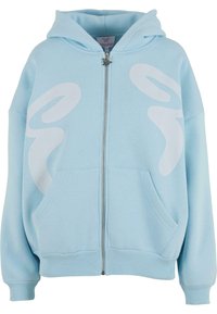 Cipzáras pulóver - washed pastel blue