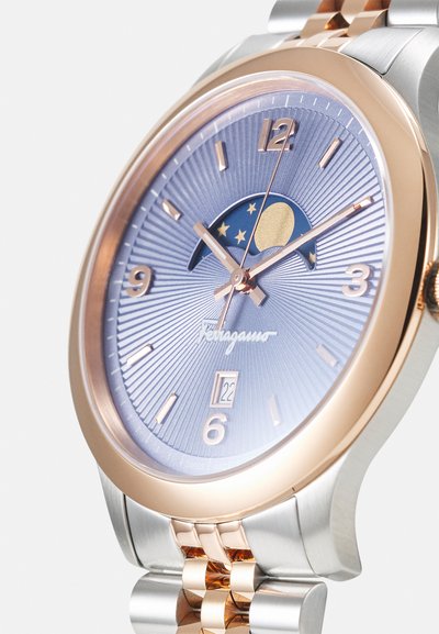 FERRAGAMO DUO MOONPHASE UNISEX - Klocka - two-tone/denim blue