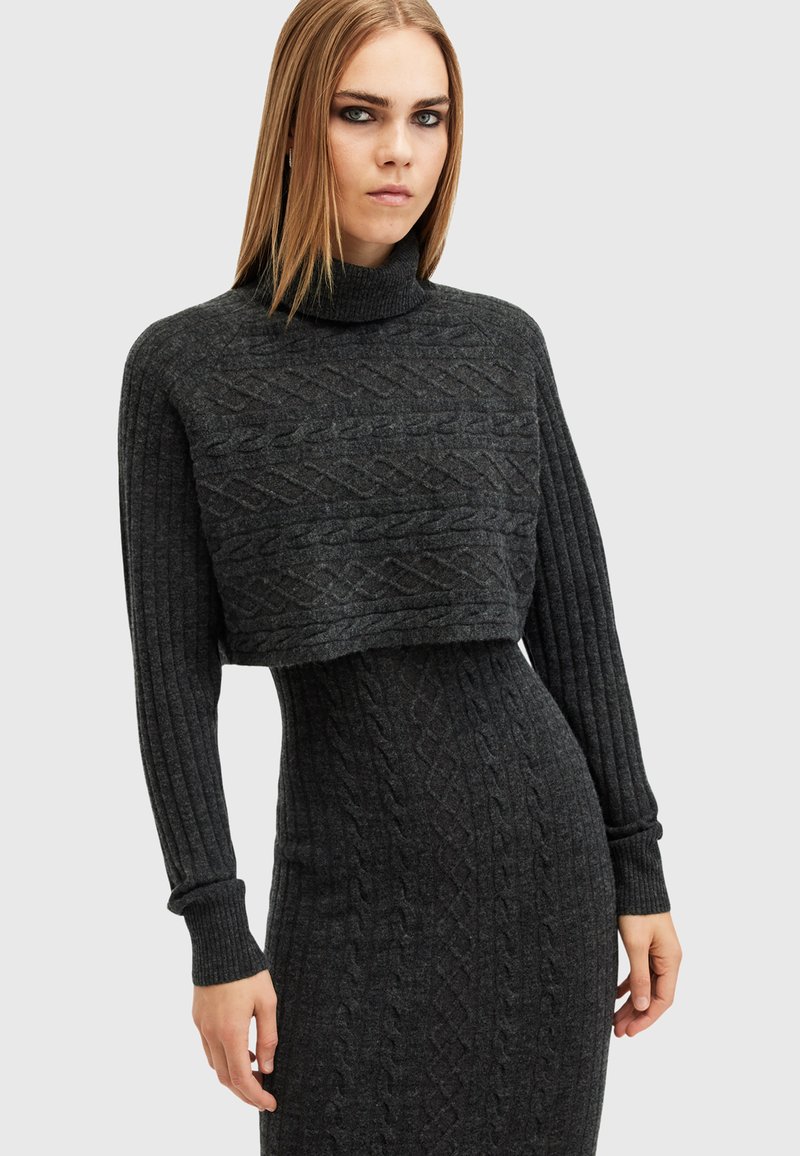 AllSaints MURIEL - Jumper dress - cinder black/black - Zalando.ie