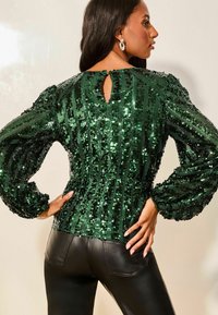 Lipsy REGULAR FIT - SEQUIN WRAP - Blūze - green