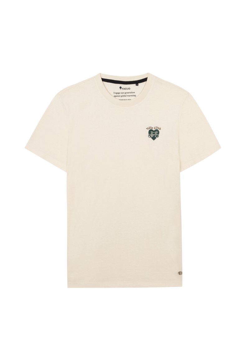 Faguo T-shirt basic wit Faguo T-shirt basic wit