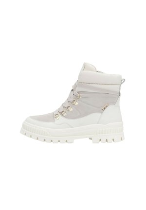 Lace-up ankle boots - arktikgrau-cremeweiß