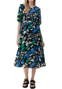 s.Oliver MIT ALLOVER MUSTER - Sukienka letnia