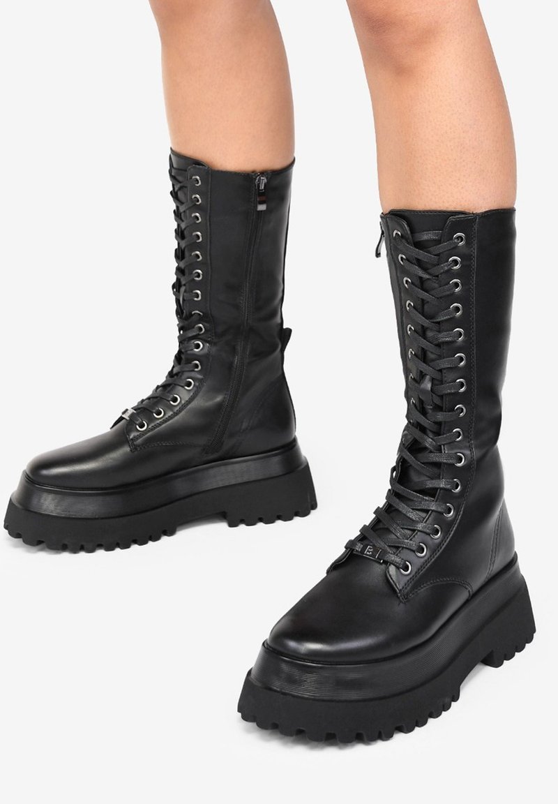 Bosanova CON CORDONES - Botas con plataforma - black