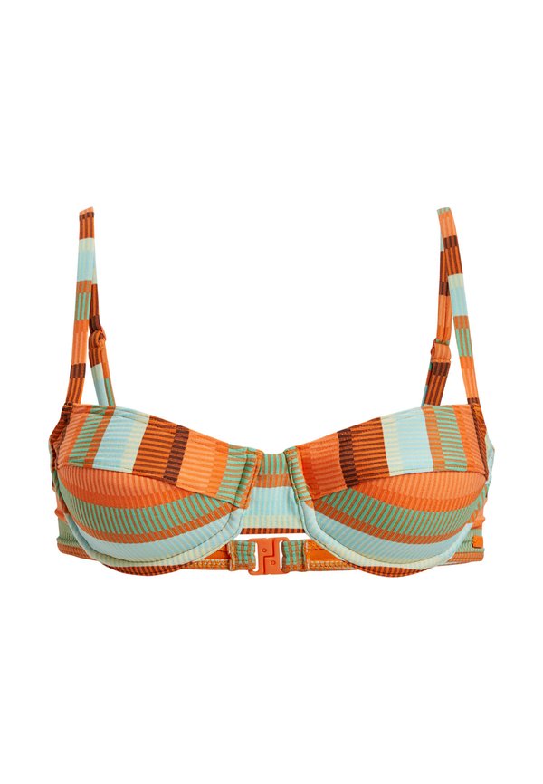 SUNSET STRIPE  - Bikini top - orange4