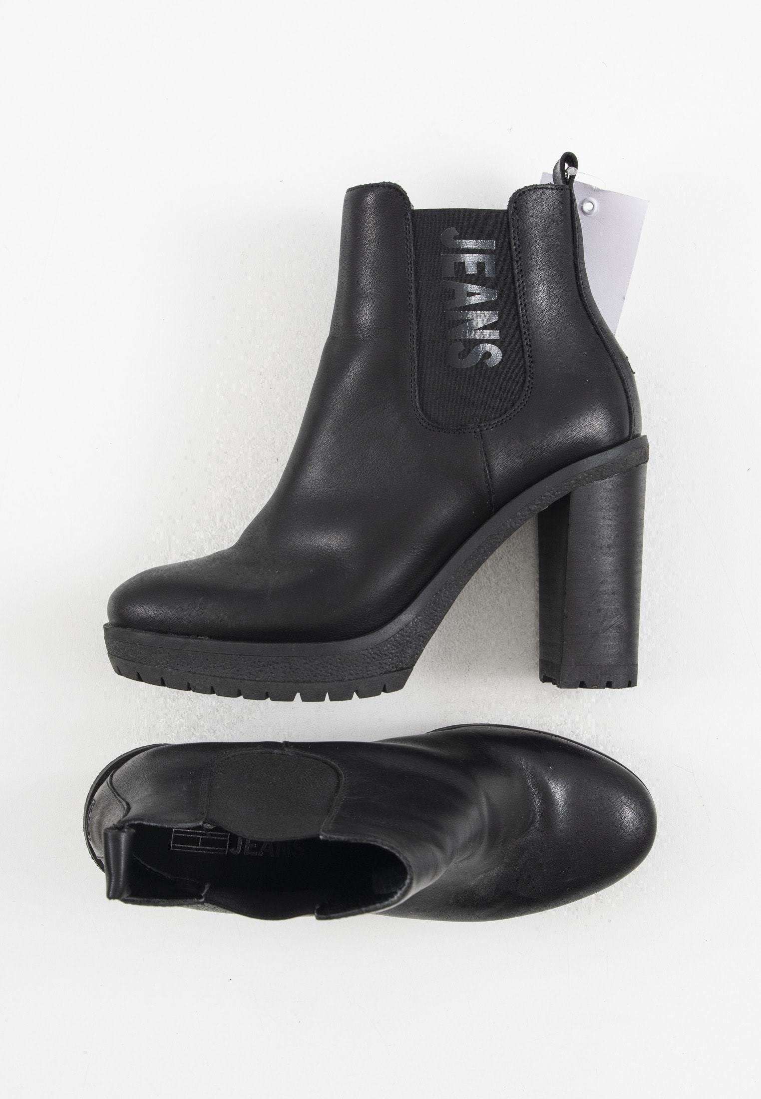 Tommy Hilfiger Enkellaarsjes met hoge hak - schwarz/Zwart - Zalando.nl