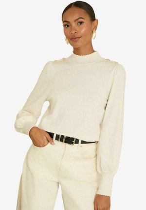 Neule - white bow shoulder