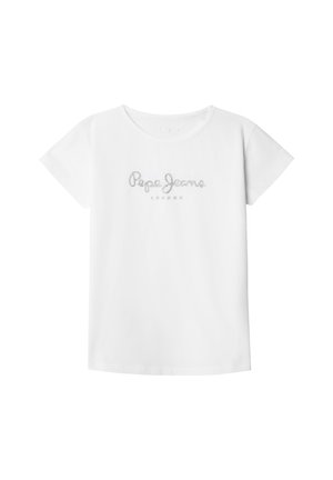 Pepe Jeans HANA GLITTER  - Potiskana majica - white