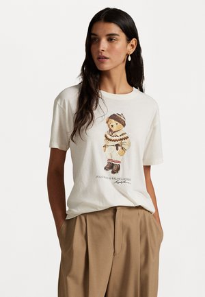 POLO BEAR COTTON JERSEY TEE - Print T-shirt - warm white