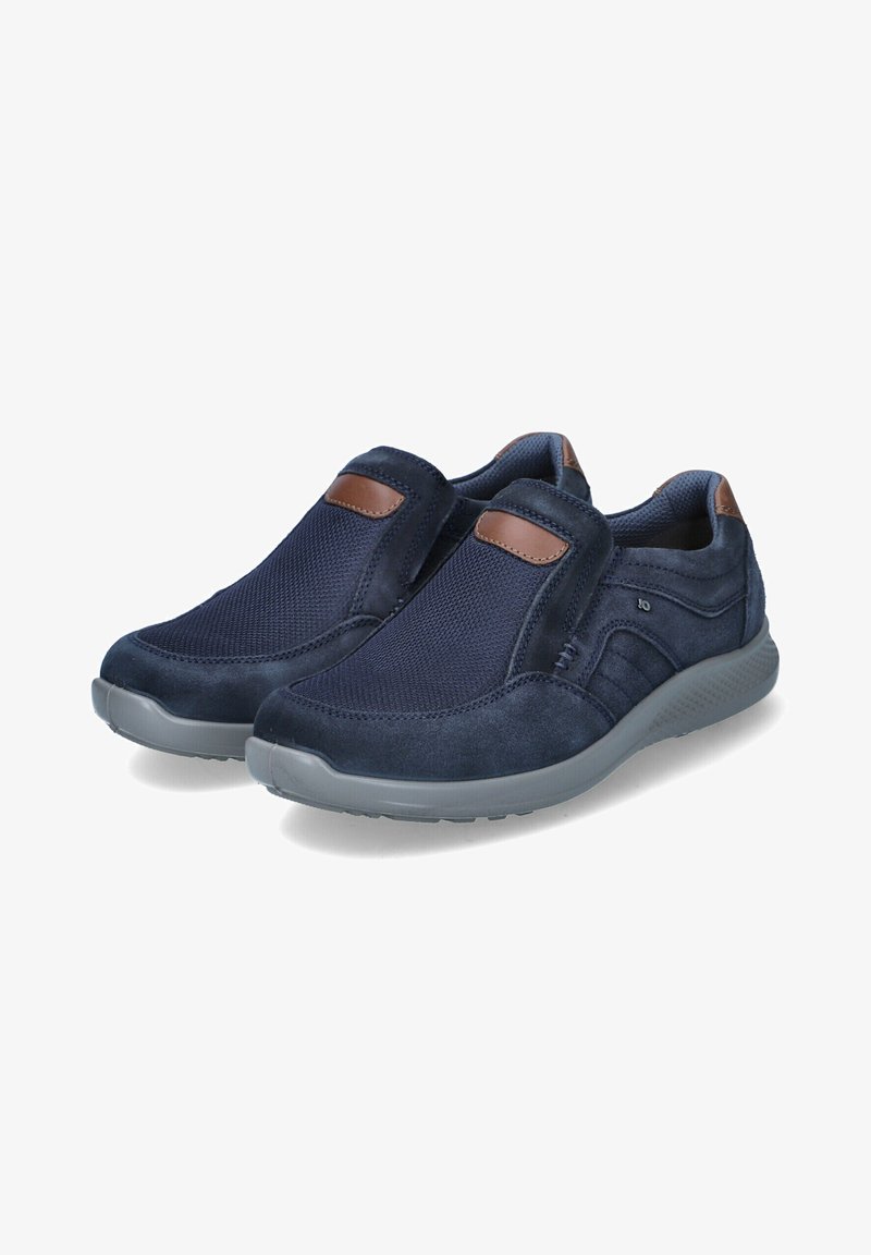 Jomos Slipper met meervoudige klittenbandsluiting in jeansblauw Jomos Slipper met meervoudige klittenbandsluiting in jeansblauw