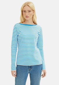 TOM TAILOR DENIM Camiseta de manga larga - white mid blue stripe