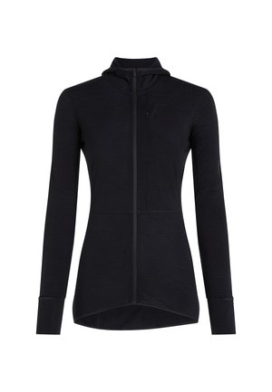 icebreaker, W MER 200 REALFLEECE DESCENDER LS ZIP H. - Forro polar - black