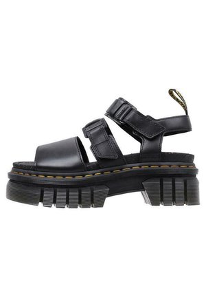 RICKI 3-STRAP - Platform sandals - black