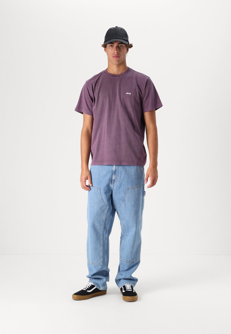 Obey Clothing LOWERCASE TEE UNISEX - Základné tričko - pigment plum perfect