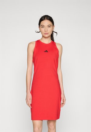FUTURE ICONS SMALL LOGO - Jersey dress - pure ruby
