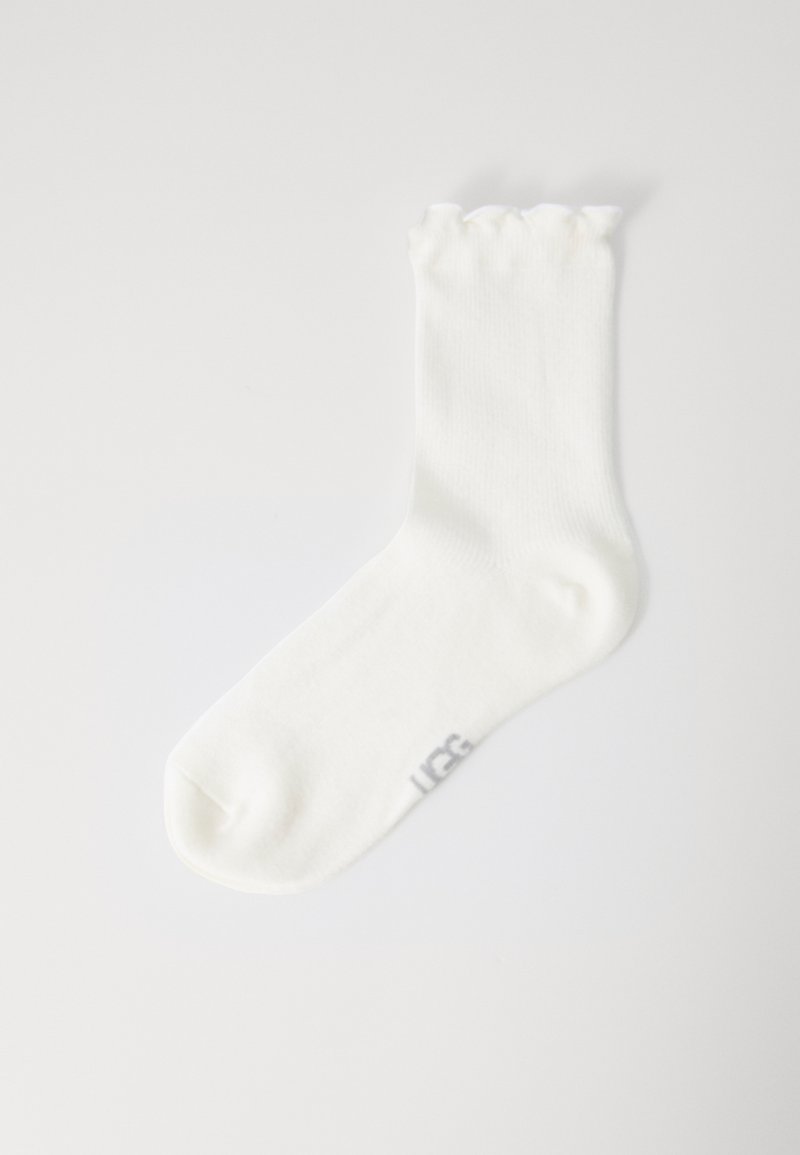 UGG KARSYN LETTUCE EDGE SOCK - Sokker - white