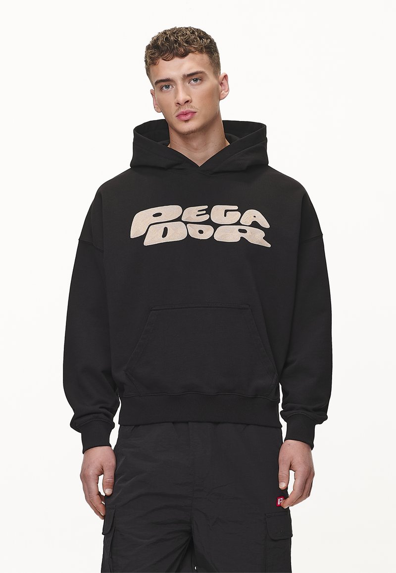 Pegador DREW BOXY HOODIE - Bluză de molton - washed black