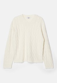 CABLE VNECK - Džemperis - ivory