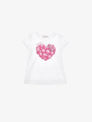 Monnalisa REGULAR TENNIS - Tricou cu imprimeu - bianco/ciliegia