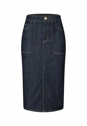 Pencil skirt - dark blue denim