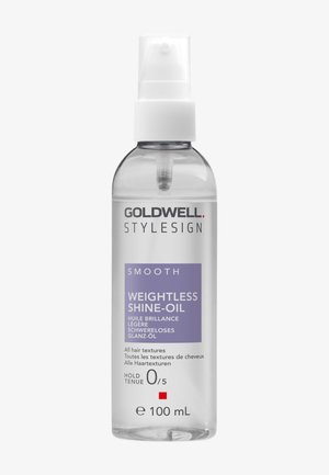 Doorzichtige sprayfles van Goldwell Stylesign Smooth Weightless Shine-Oil voor alle haartypes, 100 ml, hold niveau 0 van 5.