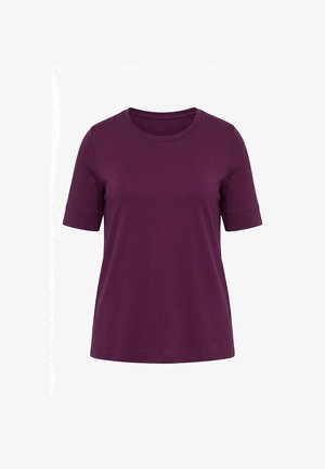 Ulla Popken, T-shirt basic - dark cherry