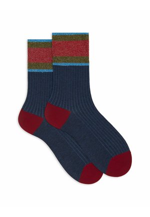TINTA UNITA A POLSO RIGHE EFFETTO SCINTILLANTE - Socks - blue/grey
