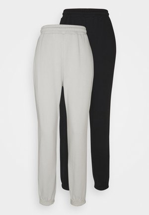 2er PACK - Loose fit joggers - Pantalon de survêtement - black/light grey