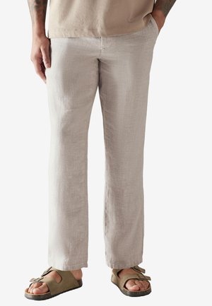 Next REGULAR FIT LINEN DRAWSTRING - Auduma bikses - light grey