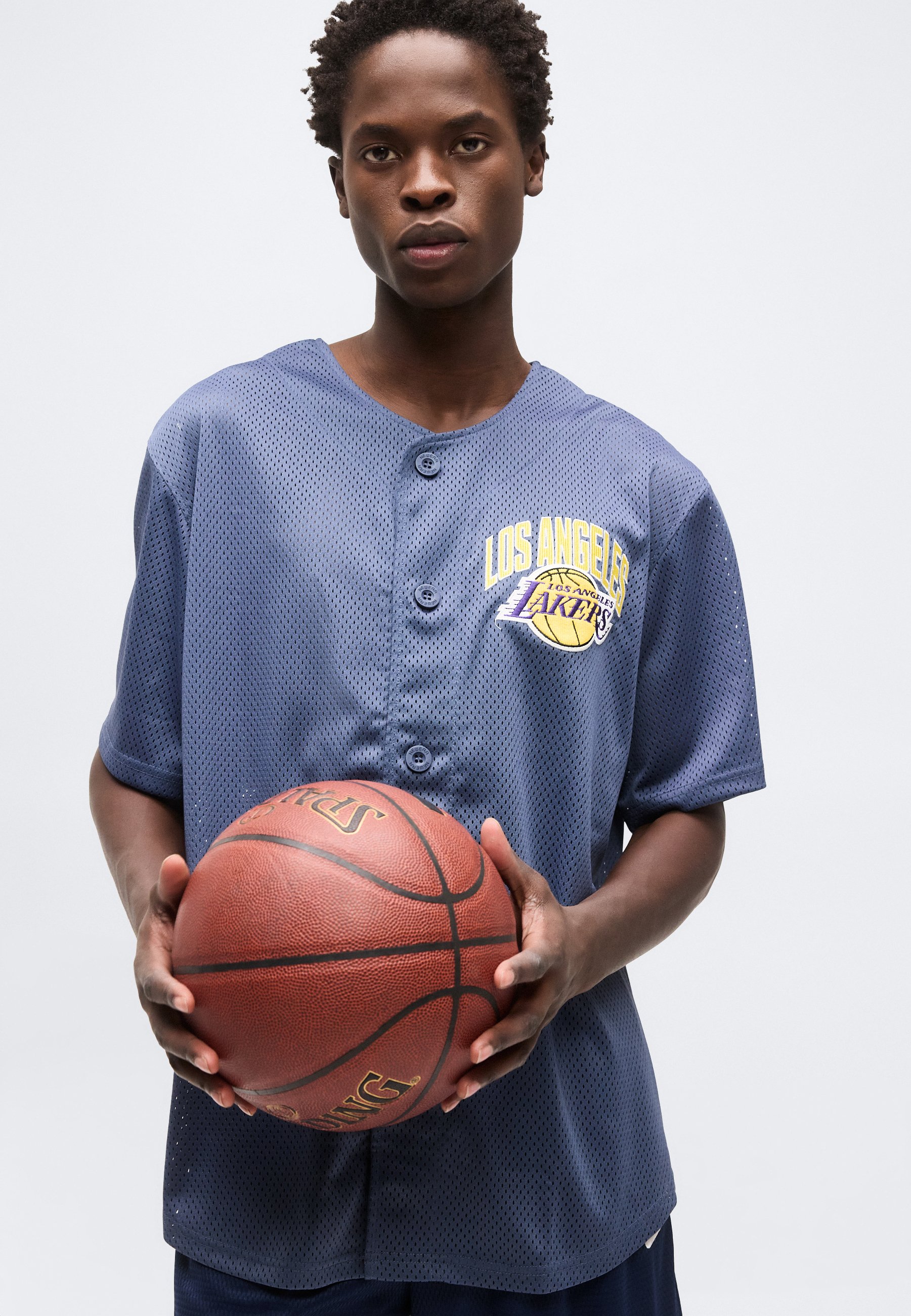 lakers wearing blue jersey