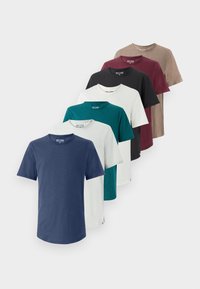 ONSBENNE LONG TEE 7 PACK - T-Shirt basic - falcon/dark sea port/royal navy/meteorite/cloud dancer/mirage gray