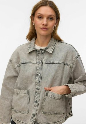 VMJAMIE LS SHACKET MIX GA - Veste en jean - light grey denim