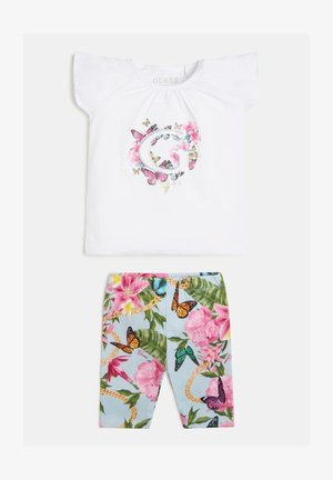 SET - T-shirt con stampa - weiß green