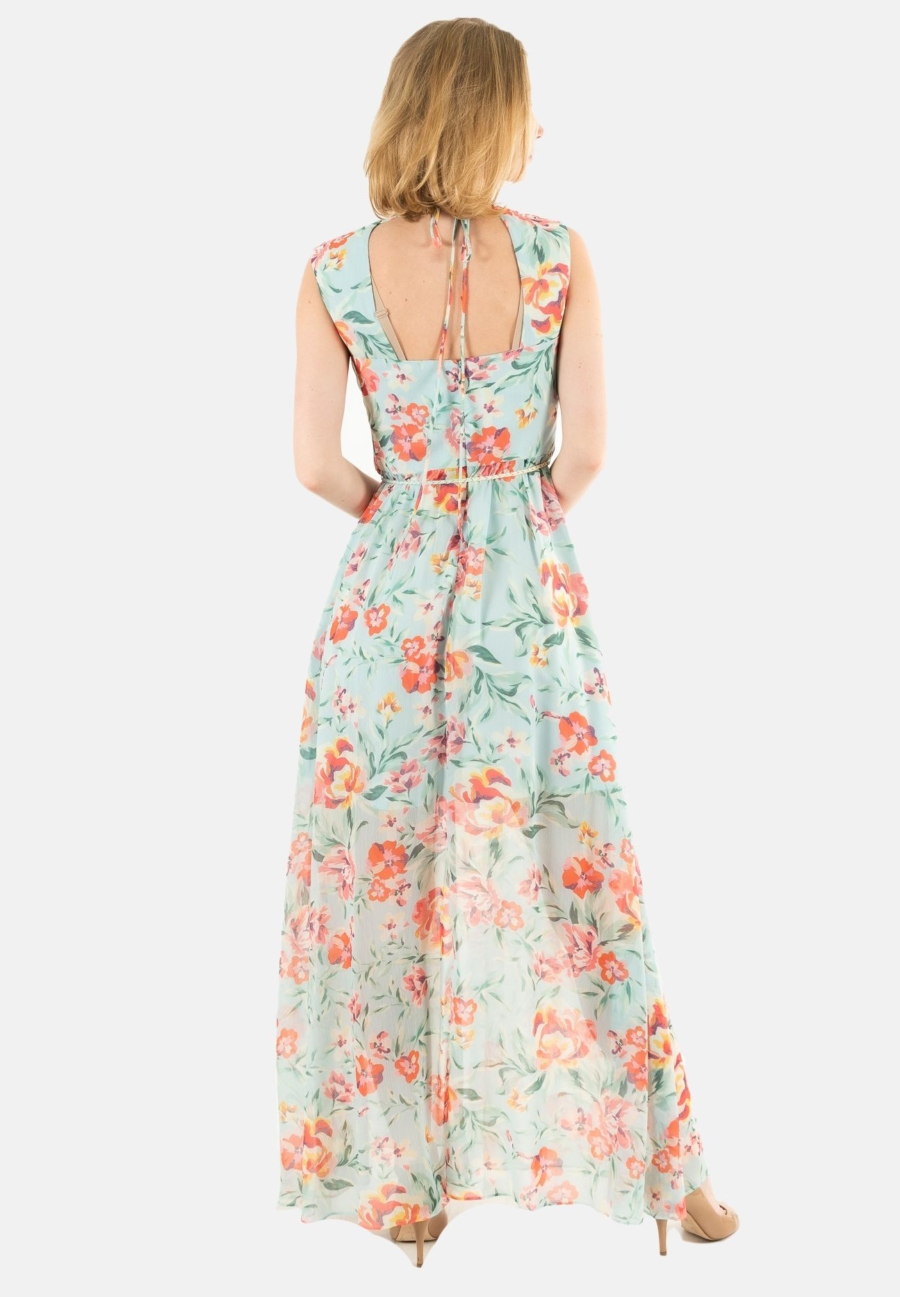 Robe Trapèze GUESS Los Angeles Femme - Bleu Taille 34 - Viscose Et Coton (occasion Très Bon état)