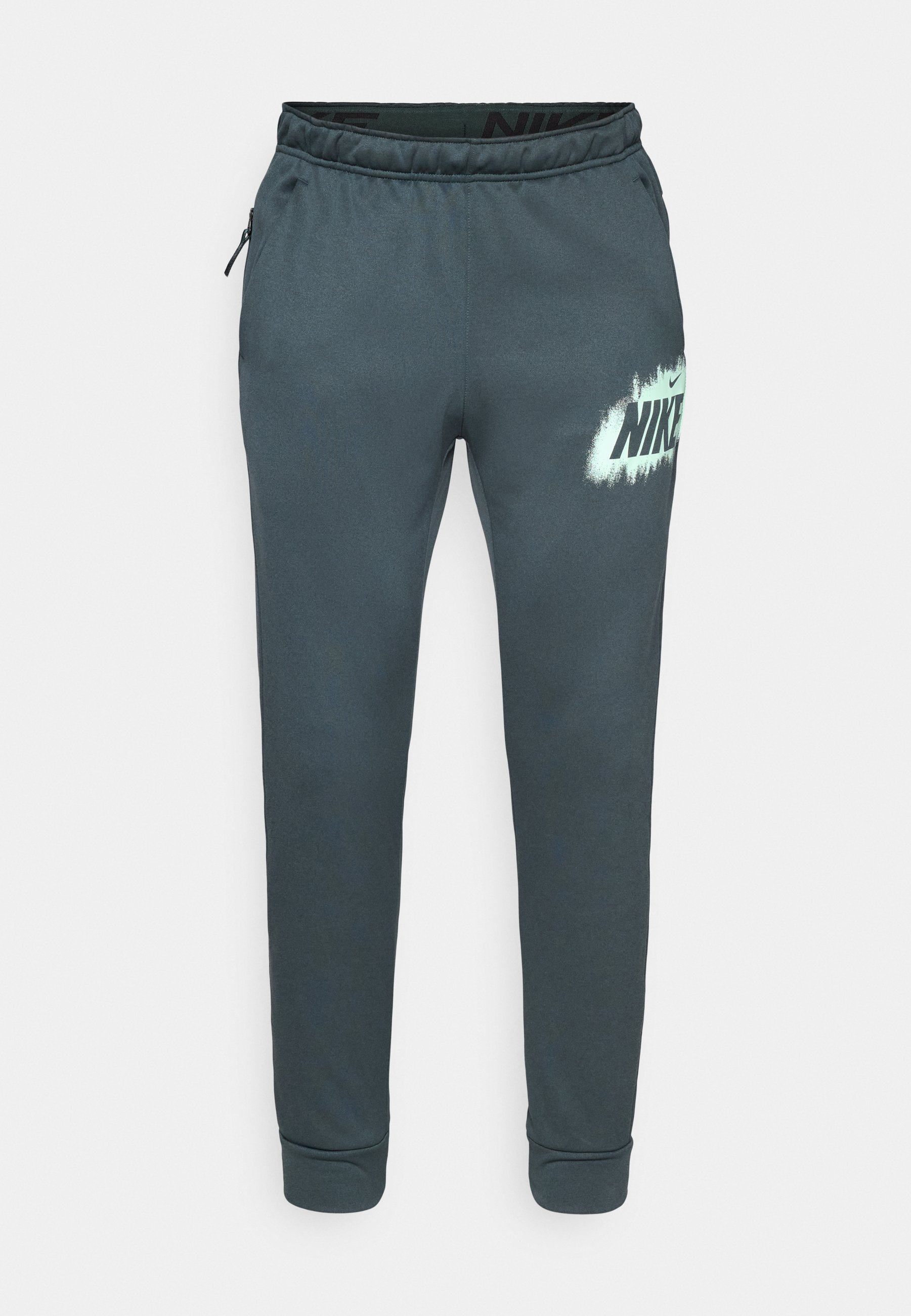 nike colour block joggers in blue and green neutrals