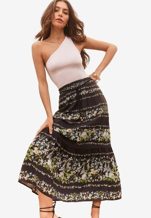 Lipsy Maksi sijonas - black floral