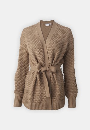 VILA VILIOMY LONG OPEN CARDIGAN - Chaqueta de punto - mountain trail