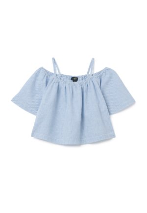 OVS REGULAR FIT WITH OFF-THE-SHOULDER DESIGN - Blouse - white light blue