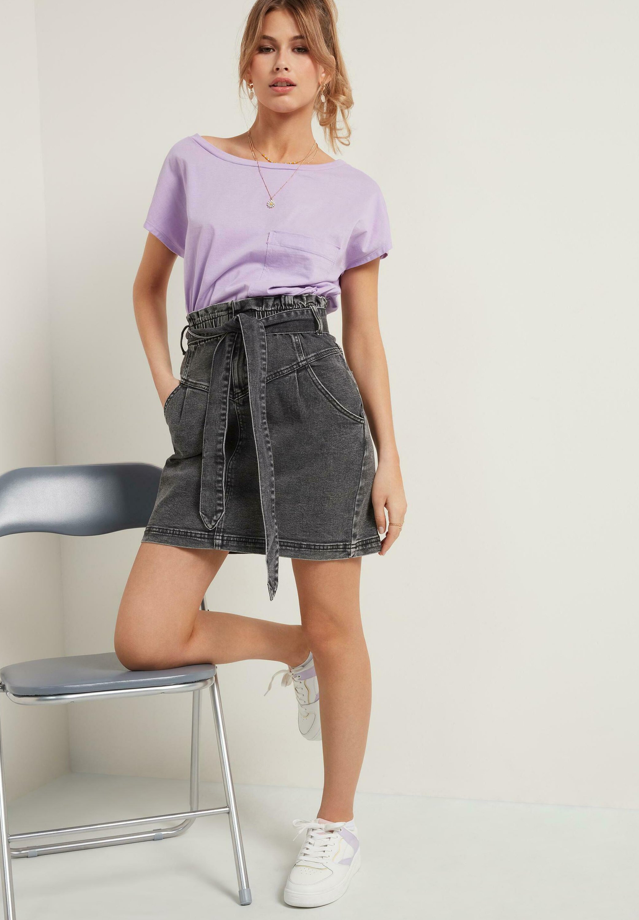 Tezenis Gonna a campana - nero jeans/nero - Zalando