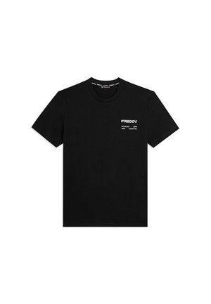 CON LOGO EFFETTO GOMMATO - Camiseta estampada - black
