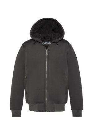 Schott Felpa con zip - anthracite