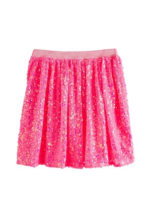 REGULAR FIT SEQUIN - Falda acampanada - fluro pink