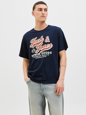 Jack & Jones JJELOGO TEE O-NECK - Apdrukāts T-krekls - sky captain