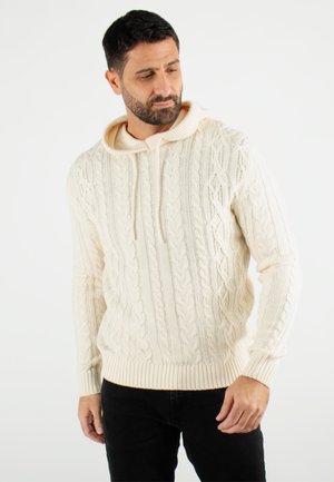 PULLOVER PNM - Sweat à capuche - écru