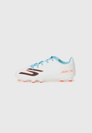 SKECHERS JR YOUTH FG - Football boots soft ground - white/turquoise/pink