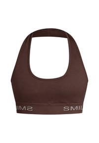 AZURA RIBBED NECK HOLDER BRA - Sport-bh met medium support - braun